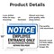 Signmission Employee Entrance Only OSHA Notice Sign, Aluminum, 14in W x 10in L, 2PK OS-2PACK-NS-A-1014-L-15585 - alternate 7